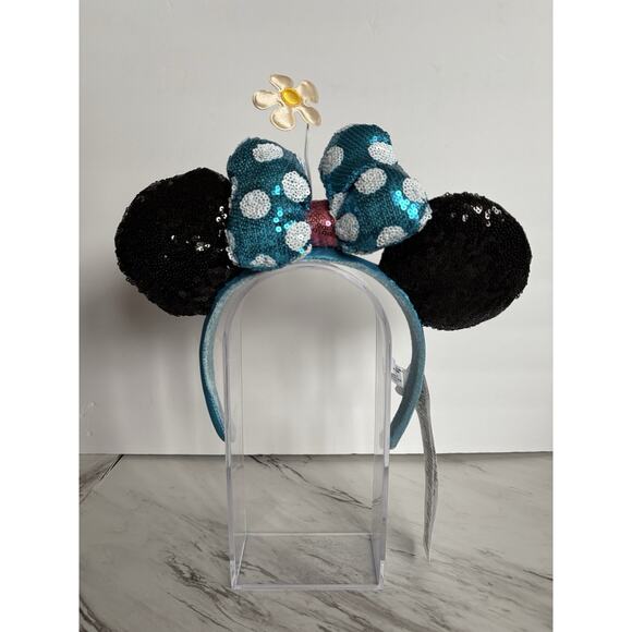 Disney Minnie Mouse Ears Hat Bundle: Headband + Baseball Caps, Polka Dot, Sequin - Picture 2 of 15